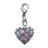 Colorful Rhinestone Heart Shaped Charm