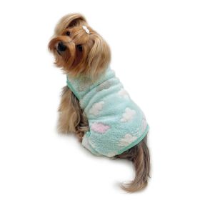 Ultra Plush Fluffy Clouds Front Sleeveless Pajamas (Color: XL, size: )
