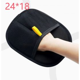 Pet Hair Remover Mitt Pet Hair Remover Gloves Deshedding Brush Glove For Dog Cat Rabbit With Long Short Curly Hair (Option: Black-1PCS)