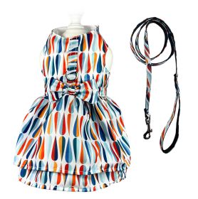 Chic Raindrop Harness Dress with Matching Leash (size: S)