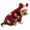 Adorable Silly Monkey Fleece Dog Pajamas/Bodysuit with Hood