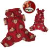 Adorable Silly Monkey Fleece Dog Pajamas/Bodysuit with Hood