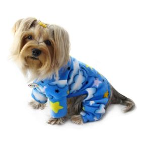 Stars and Clouds Fleece Turtleneck Pajamas (Color: M, size: )