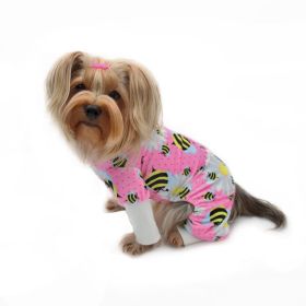 Ultra Soft Plush Minky Bumblebee & Flower Pajamas (Color: XS, size: )
