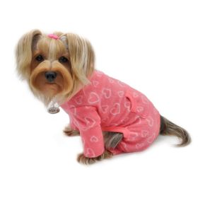 Blush of Love Fleece Turtleneck Pajamas (Color: S, size: )