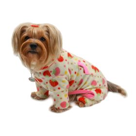 Yummy Strawberry Fleece Turtleneck Pajamas (Color: S, size: )