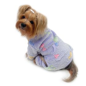 Ultra Plush Colorful Bones/Paws Turtleneck Pajamas (Color: XS, size: )