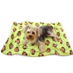 Silly Monkey Ultra Plush Blanket (Color: Lime, size: S)