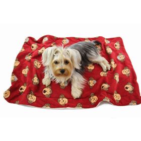 Silly Monkey Ultra Plush Blanket (Color: Burgundy, size: L)
