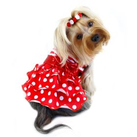Sparkling Bow Ruffle Layered Dress (Color: S, size: )