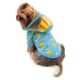 Clear View Happy Sunshine Raincoat with Fleece Lining and Detachable Hood (Color: S, size: )