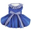 Blue Gingham Dog Dress with Matching Leash