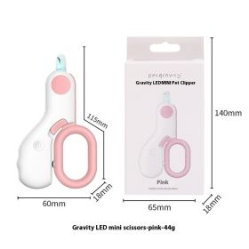 Pet LED Labor-saving Cat Nail Scissors (Option: Pink 10CM-Pet Nail Clippers)