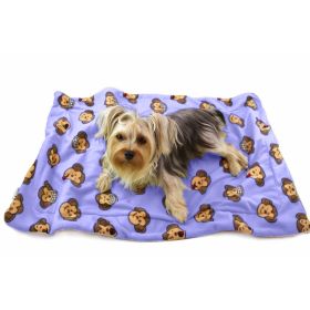 Silly Monkey Ultra Plush Blanket (Color: Lavender, size: L)