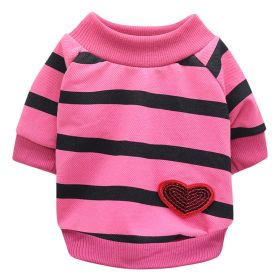 Jarre Aero Bull Pug Puppy Clothes Teddy Milk Cat Pet Spring And Summer Thin Small Dog Puppy (Option: Rose Red-XL)